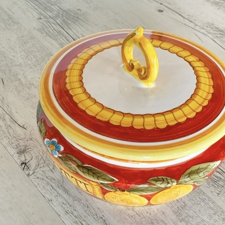 Biscottiera 22x22x20 Positano Rosso