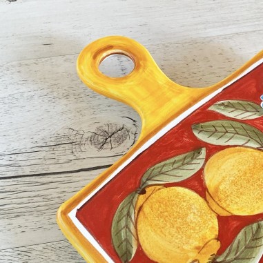 Cutting Board 14x8" Red Positano Italian Pottery