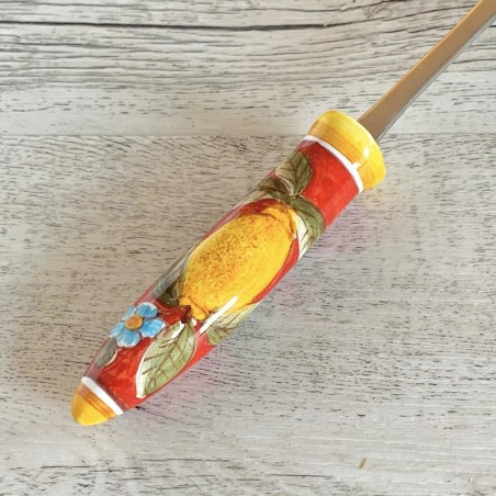 Red Positano Spaghetti Server Italian Pottery