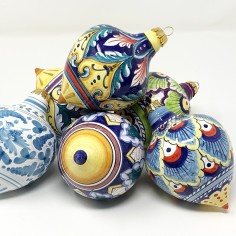 Utensil holders 7" Rombi Blu Italian Pottery 2