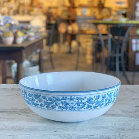 Insalatiera Arabesco Turchese  ceramica di deruta