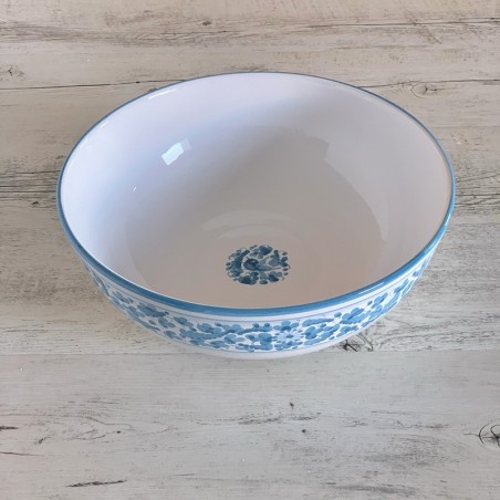 Insalatiera Arabesco Turchese  ceramica di deruta