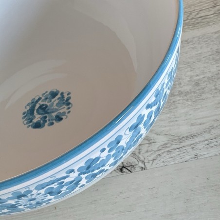 Insalatiera Arabesco Turchese  ceramica di deruta