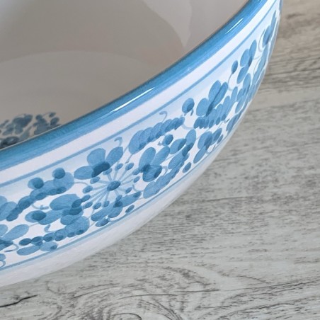 Insalatiera Arabesco Turchese  ceramica di deruta