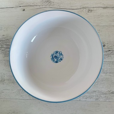 Insalatiera Arabesco Turchese  ceramica di deruta