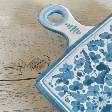 Tagliere Scudo 34x21cm Arabesco Turchese