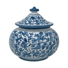 Arabesco Turquoise Biscotti Jar 8" 2