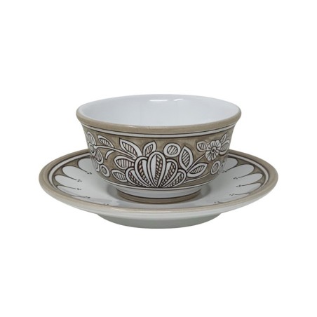 Tea Cup and Saucer Lepre Italian Pottery