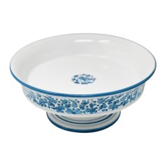 Pedestal bowl 12" Turquoise Arabesco 2