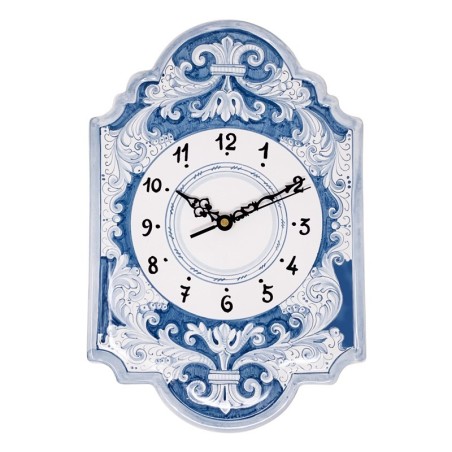 Horloge murale 36x24cm Vittoria Céramique artisanale italienne originale de Deruta
