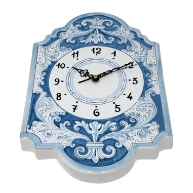 Horloge murale 36x24cm Vittoria Céramique artisanale italienne originale de Deruta