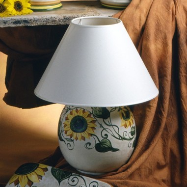 Lampe de 55cm de haut Girasole Céramique artisanale italienne originale de Deruta