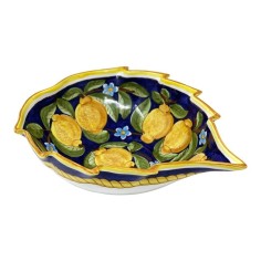 Leaf Bowl 12" Blue Positano