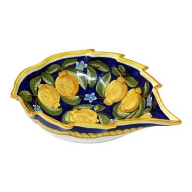 Insalatiera Foglia 30cm Positano Blu