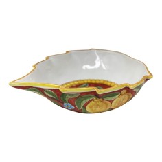 Leaf Bowl 12" Red Positano