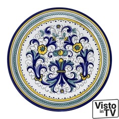 Scalloped "Gubbio" wall platter Positano Rosso Italian Pottery
