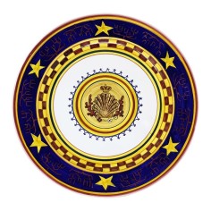 Round wall clock 12" Palio di Siena - Nicchio Italian Pottery