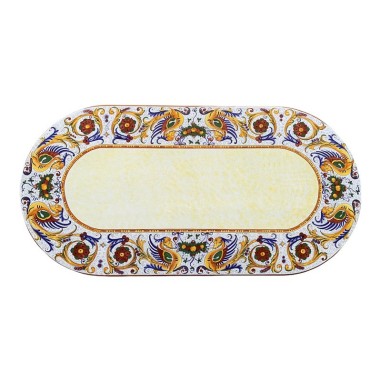 Table en pierre de lave  Raffaellesco Céramique artisanale italienne originale de Deruta