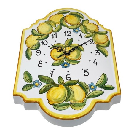 Wall clock 15" Taormina Italian Pottery