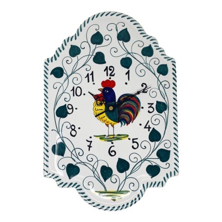 Wall clock 15" Gallo Italian Pottery