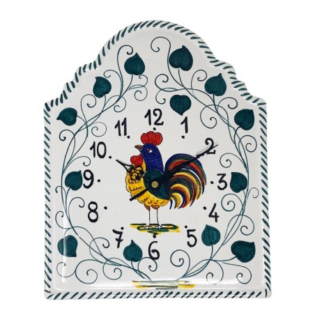 Wall clock 12" Gallo Italian Pottery