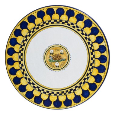 Lava Stone Table Palio di Siena Italian Pottery Lava Stone Table Palio di Siena Italian Pottery