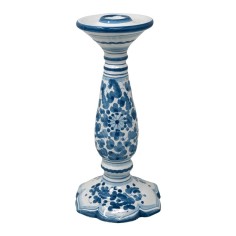 Arabesco Turquoise twisted candlestick 9.5"