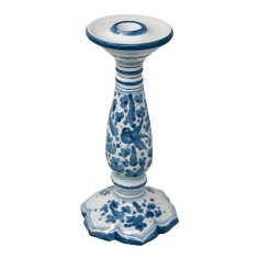 Arabesco Turquoise twisted candlestick 9.5" 2