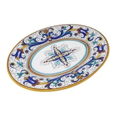 Ricco Deruta Pedestal Bowl 12" Italian Pottery