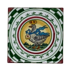 Round wall clock 12" Palio di Siena - Oca Italian Pottery