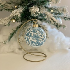 Pallina di Natale 8cm Arabesco Turchese