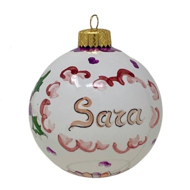 Princess Christmas Ornament 3,2" Italian Pottery