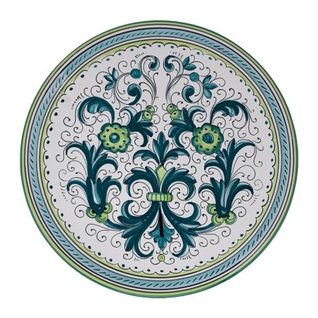 Wall Platter Green Ricco Deruta Handcrafted Deruta Pottery