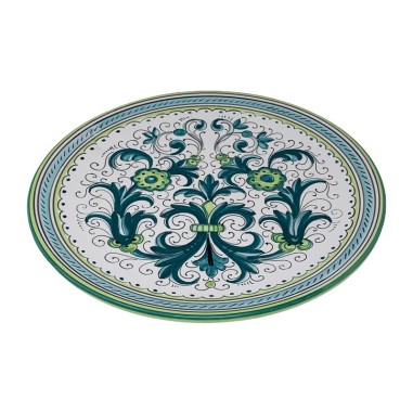Wall Platter Green Ricco Deruta Handcrafted Deruta Pottery