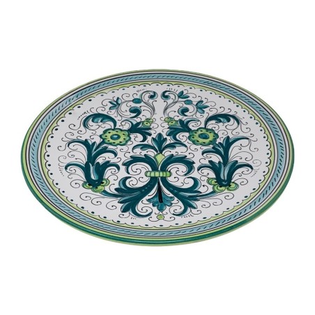 Wall Platter Green Ricco Deruta Handcrafted Deruta Pottery