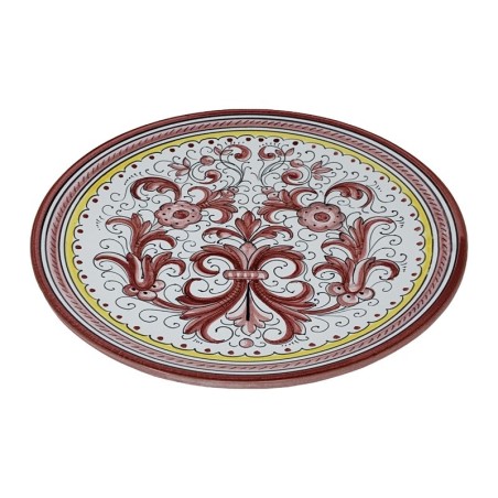 Wall Platter Red Ricco Deruta Italian Pottery