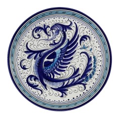 Wall Platter Green Raffaellesco Italian Pottery