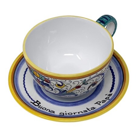 Ricco Deruta breakfast cup Italian Pottery