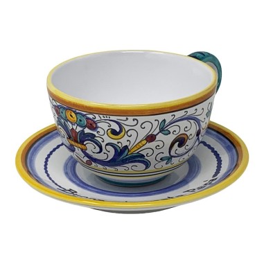 Ricco Deruta breakfast cup Italian Pottery