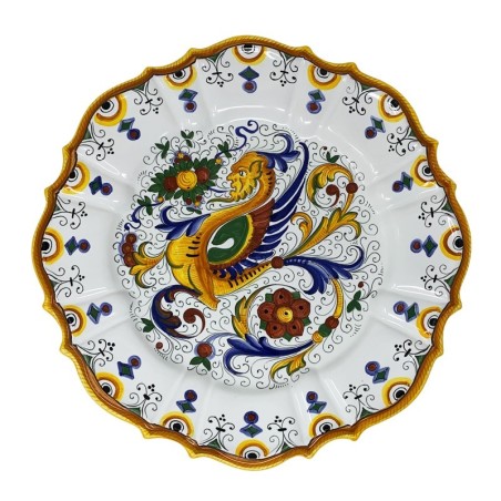 Assiette murale "Gubbio" Raffaellesco Céramique artisanale italienne originale de Deruta