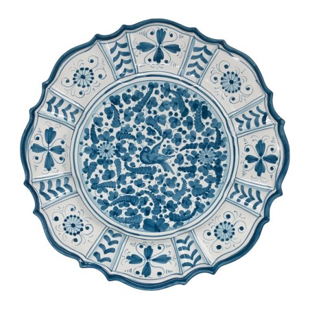 Arabesco Scalloped "Gubbio" Wall Platter Italian Pottery
