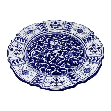 Arabesco Scalloped "Gubbio" Wall Platter Italian Pottery