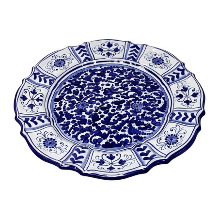 Arabesco Scalloped "Gubbio" Wall Platter Italian Pottery