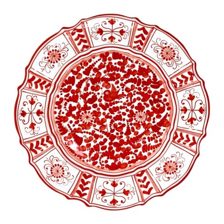 Arabesco Scalloped "Gubbio" Wall Platter Italian Pottery