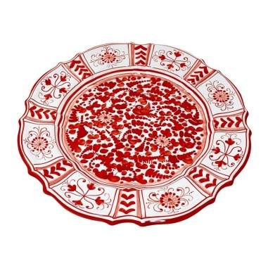 Arabesco Scalloped "Gubbio" Wall Platter Italian Pottery