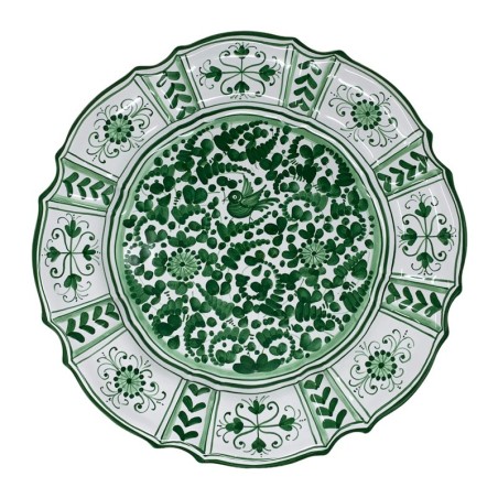 Arabesco Scalloped "Gubbio" Wall Platter Italian Pottery