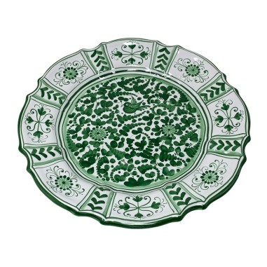 Arabesco Scalloped "Gubbio" Wall Platter Italian Pottery
