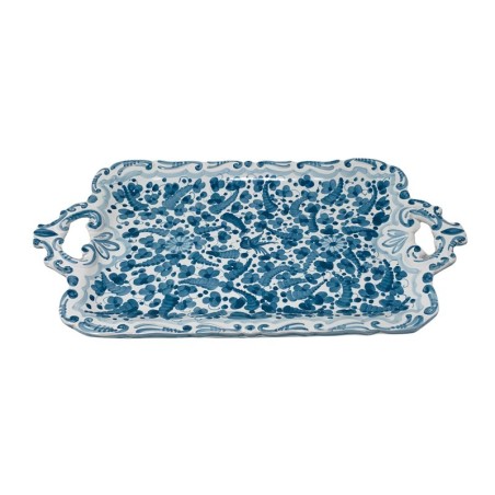 Plateau baroque 44cm Arabesco Turquoise