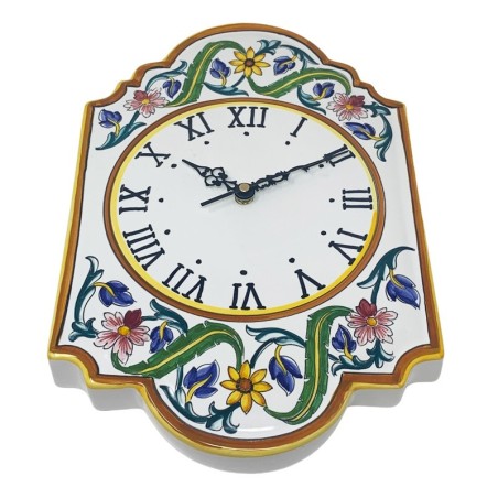 Millefiori Wall clock 15" Italian Pottery