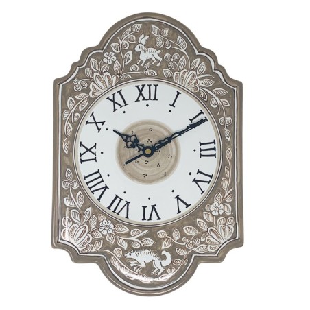Lepre Wall clock 15" Italian Pottery